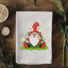 Gnome With Daisies Embroidery Design