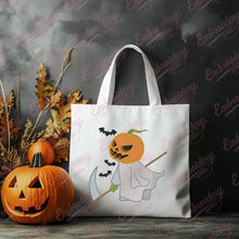 Halloween Pampkin Ghost Embroidery Design