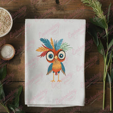 Colorful Cartoon Owl Embroidery Design