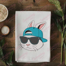 Cool Bunny Face Happy Easter Embroidery Design