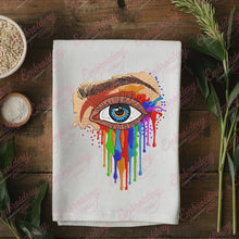 Beautiful Rainbow Woman Eye Embroidery Design