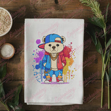 Colorful Cartoon Bear Embroidery Design