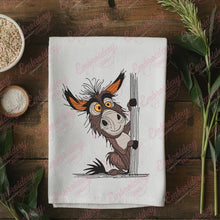 Funny Peeking Donkey Embroidery Design