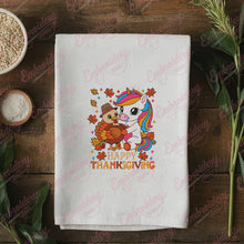 Unicorn Hugs Turkey Happy Thanksgiving Embroidery Design