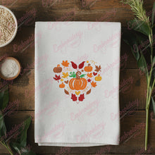 Fall Heart Embroidery Design For Thanksgiving