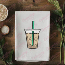 Iced Coffee Embroidery Design