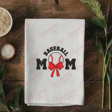 Baseball Mom with Bow Embroidery Design
