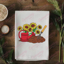 Pot With Sunflowers Gardening Embroidery Design
