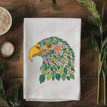 Beautiful Floral Eagle Head Embroidery Design