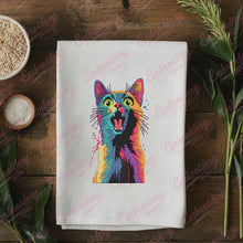 Multi Colored Cat Embroidery Design