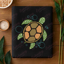 Cute See Turtle Embroidery Design