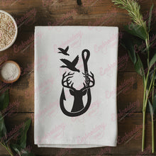 Duck Deer and Hook Hunting Embroidery Design