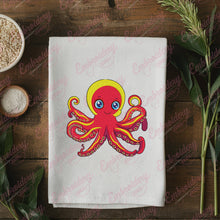 Funny Cartoon Octopus Embroidery Design