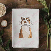 Shocked Cat Embroidery Design