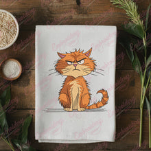 Grumpy Orange Cat Embroidery Design