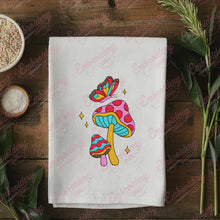 Mushroom With Butterflies Embroidery Design
