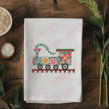 Floral Train Embroidery Design