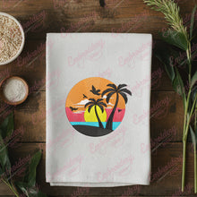 Sunset With Palm Trees Embroidery Design