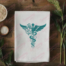 Medical Symbol Floral Embroidery Design