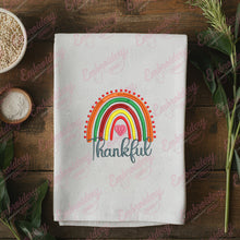 Thankful Teacher Rainbow Thanksgiving Embroidery Design