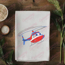 Flying Helicopter Embroidery Design