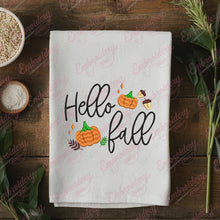 Hello Fall Thanksgiving Pumpkin Embroidery Pattern