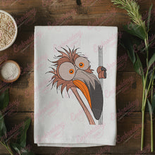 Crazy Peeking Flamingo Embroidery Design