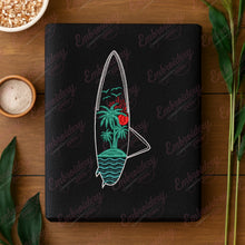 Surfing Beach Embroidery Design