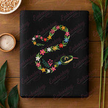 Floral Snake Embroidery Design