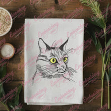 Purrfect Lines Cat Silhouette Embroidery Design