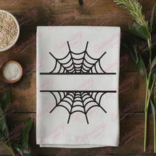 Spider Web Split Monogram Name Frame Embroidery Design