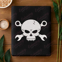 Skull And Wrench Crossbones Embroidery Design