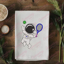 Astronaut Playing Tennis Embroidery Design