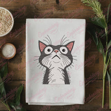 Funny Cat Looking Upwards Embroidery Design