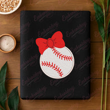 Baseball Bow Embroidery Design