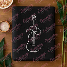 Country Music Guitar Linart Embroidery Design