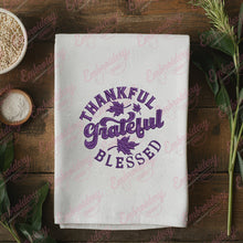Thankful Grateful Blessed Thanksgiving Quote Embroidery Pattern
