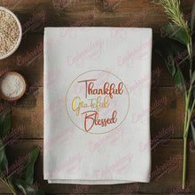 Thankful Grateful Blessed Thanksgiving Quote Embroidery File