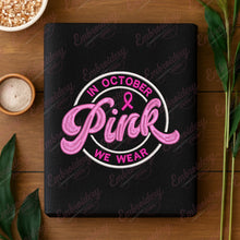 Pink October Breast Cancer Embroidery Design