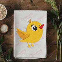 Cute Yellow Bird Embroidery Design