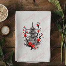 Japanese Pagoda Embroidery Design