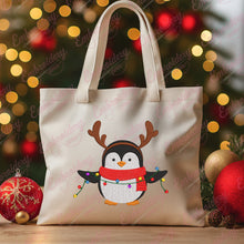 Reindeer Penguin Christmas Embroidery Design