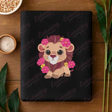 Floral Lion Embroidery Design