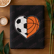 Soccer Basketball Ball Heart Embroidery Design