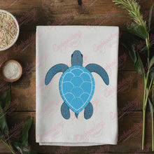 Blue Sea Turtle Embroidery Design