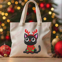 Black Cat Christmas Cheer Embroidery Design