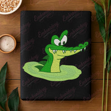 Cute Crocodile Alligator Embroidery Design