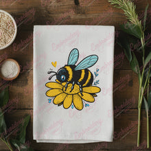 Bee On A Flower Embroidery Design