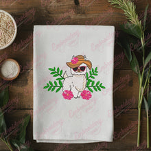 Floral Cute Llama Embroidery Design