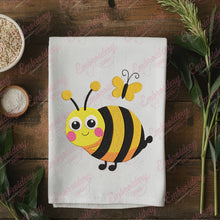 Cute Bee With Butterfly Machine Embroidery Design